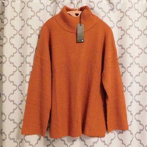 Threadbare Oversized Burnt Orange Turtleneck Sweater - NWT -  S/M
